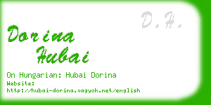 dorina hubai business card